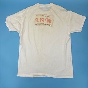 VTG Single Stitch 1998 Pink Elephant Party Front/Back Graphic Tee